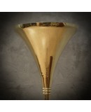 MidCentury Round Brass Italian Manufacturing Floor Lamp, 1980 MidCentury Round Brass Italian Manufacturing Floor Lamp, 1980