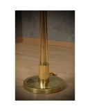 MidCentury Round Brass Italian Manufacturing Floor Lamp, 1980 MidCentury Round Brass Italian Manufacturing Floor Lamp, 1980