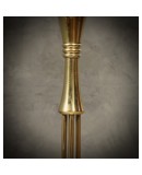 MidCentury Round Brass Italian Manufacturing Floor Lamp, 1980 MidCentury Round Brass Italian Manufacturing Floor Lamp, 1980
