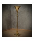 MidCentury Round Brass Italian Manufacturing Floor Lamp, 1980 MidCentury Round Brass Italian Manufacturing Floor Lamp, 1980