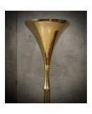 MidCentury Round Brass Italian Manufacturing Floor Lamp, 1980 MidCentury Round Brass Italian Manufacturing Floor Lamp, 1980