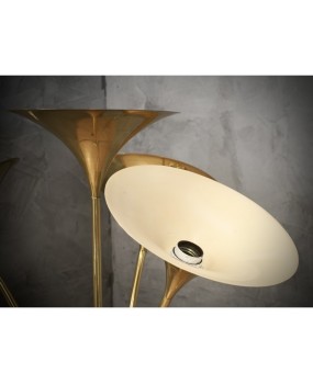 MidCentury Brass Italian Manufacturing Floor Lamp, 1970
