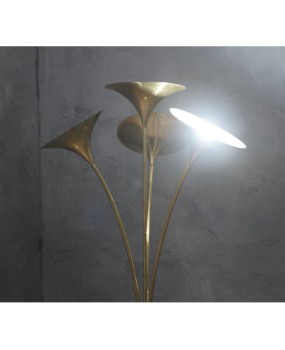 MidCentury Brass Italian Manufacturing Floor Lamp, 1970