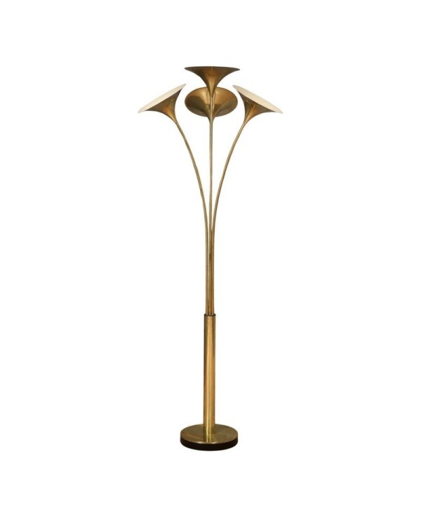 MidCentury Brass Italian Manufacturing Floor Lamp, 1970 MidCentury Brass Italian Manufacturing Floor Lamp, 1970