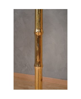 MidCentury Brass and Bamboo Floor Lamp, 1990