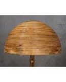 MidCentury Brass and Bamboo Floor Lamp, 1990 MidCentury Brass and Bamboo Floor Lamp, 1990