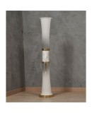 Murano Glass and Carrara Marble White Floor Lamp, 1970 Murano Glass and Carrara Marble White Floor Lamp, 1970