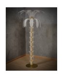 Murano MidCentury Glass and Brass Floor Lamp, 1980 Murano MidCentury Glass and Brass Floor Lamp, 1980