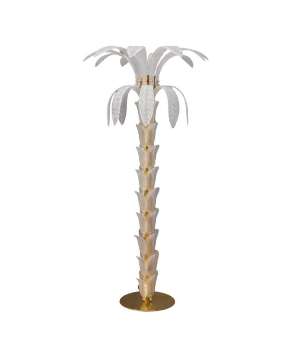 PI 159 Lampada da terra MidCentury in vetro di Murano e ottone, 1980 PI 159 Lampada da terra MidCentury in vetro di Murano e ottone, 1980