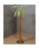 Murano MidCentury Glass and Brass Floor Lamp, 1980 Murano MidCentury Glass and Brass Floor Lamp, 1980