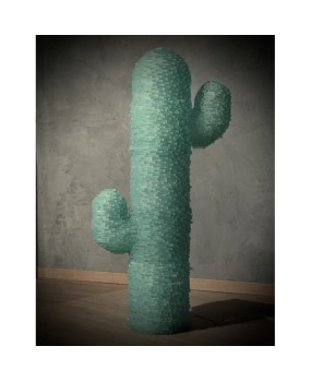 PI 55 Piantana in Vetro di Murano Cactus Art di Colore Verde Acqua, 1970