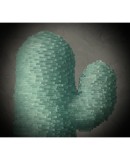 Murano Cactus Art glass Round Water Green Color Floor Lamp, 1970
