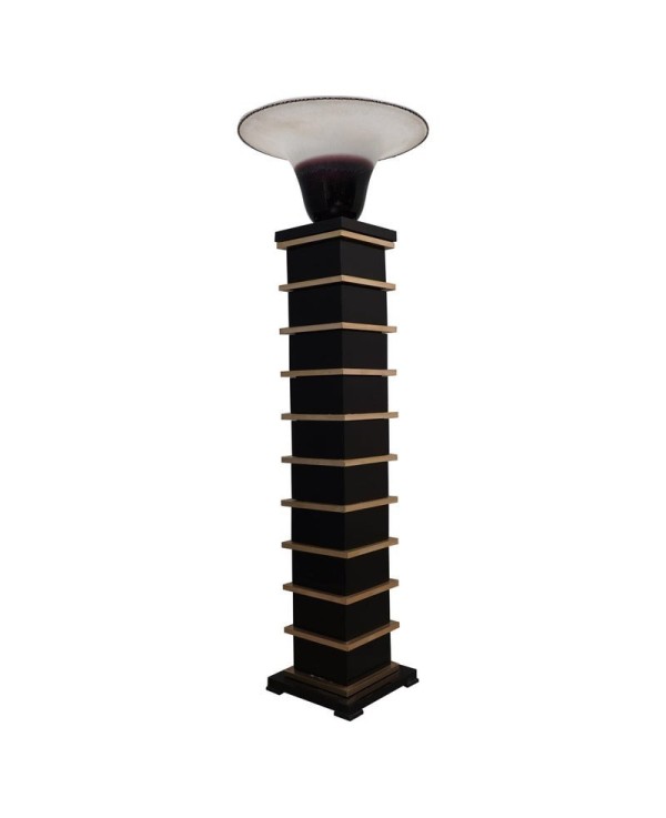 PI 53 Lampada da terra firmata Barbini in vetro di Murano e ottone, 1950 PI 53 Lampada da terra firmata Barbini in vetro di Murano e ottone, 1950