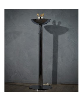 PI 51 Pia Guidetti Crippa per Luci Glass Lampada da terra cromata italiana, 1970