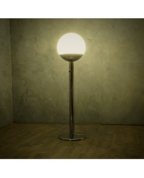 Pia Guidetti Crippa for Luci Glass and Chrome Italian Floor Lamp, 1970