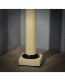 Murano Glass Brass and Goatskin Italian Art Deco Floor Lamp, 1940