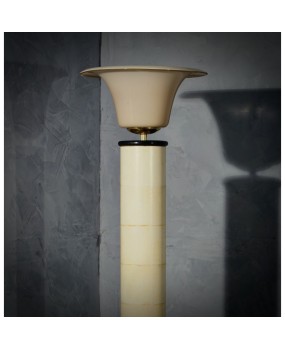 PI 50 Piantana Art Déco in vetro di Murano ottone e pergamena Italia, 1940