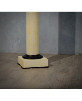Murano Glass Brass and Goatskin Italian Art Deco Floor Lamp, 1940