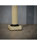 Murano Glass Brass and Goatskin Italian Art Deco Floor Lamp, 1940