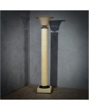 Murano Glass Brass and Goatskin Italian Art Deco Floor Lamp, 1940