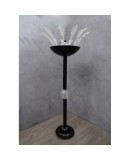 Murano Midcentury Black Glass Floor Lamp, 1940