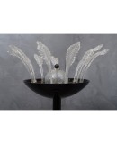 Murano Midcentury Black Glass Floor Lamp, 1940