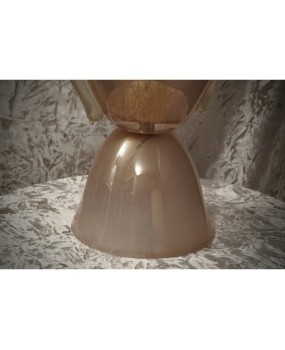 LT 154 Lampada in vetro soffiato rosa di Murano di Barovier & Toso, 1980