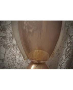 LT 154 Lampada in vetro soffiato rosa di Murano di Barovier & Toso, 1980