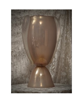 LT 154 Lampada in vetro soffiato rosa di Murano di Barovier & Toso, 1980