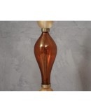 Murano Amber and Gold Blown Glass Table Lamp, 1980 Murano Amber and Gold Blown Glass Table Lamp, 1980