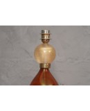 Murano Amber and Gold Blown Glass Table Lamp, 1980 Murano Amber and Gold Blown Glass Table Lamp, 1980