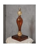 Murano Amber and Gold Blown Glass Table Lamp, 1980 Murano Amber and Gold Blown Glass Table Lamp, 1980