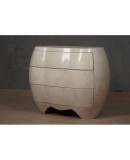Midcentury Goatskin Wood Italian Commodes, 1980 Midcentury Goatskin Wood Italian Commodes, 1980