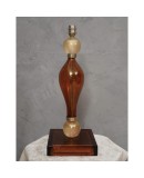 Murano Amber and Gold Blown Glass Table Lamp, 1980 Murano Amber and Gold Blown Glass Table Lamp, 1980