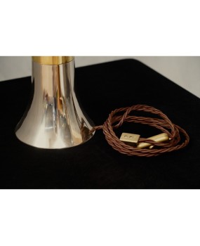 Nucci Valsecchi Brass and Chrome Table Lamp, 1970