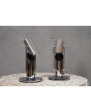 MidCentury Chrome Round Italian Manufacturing Table Lamp, 1960