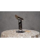 MidCentury Chrome Round Italian Manufacturing Table Lamp, 1960