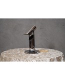 MidCentury Chrome Round Italian Manufacturing Table Lamp, 1960