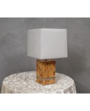 Tommaso Barbi Maple Wood Table Lamp, 1980
