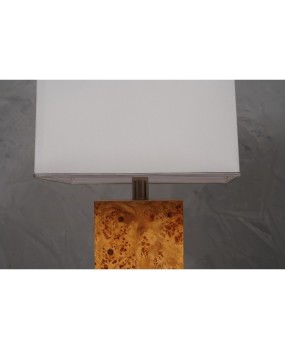 Tommaso Barbi Maple Wood Table Lamp, 1980