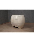 Midcentury Goatskin Wood Italian Commodes, 1980 Midcentury Goatskin Wood Italian Commodes, 1980