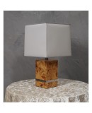 Tommaso Barbi Maple Wood Table Lamp, 1980