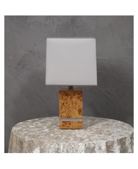 Tommaso Barbi Maple Wood Table Lamp, 1980