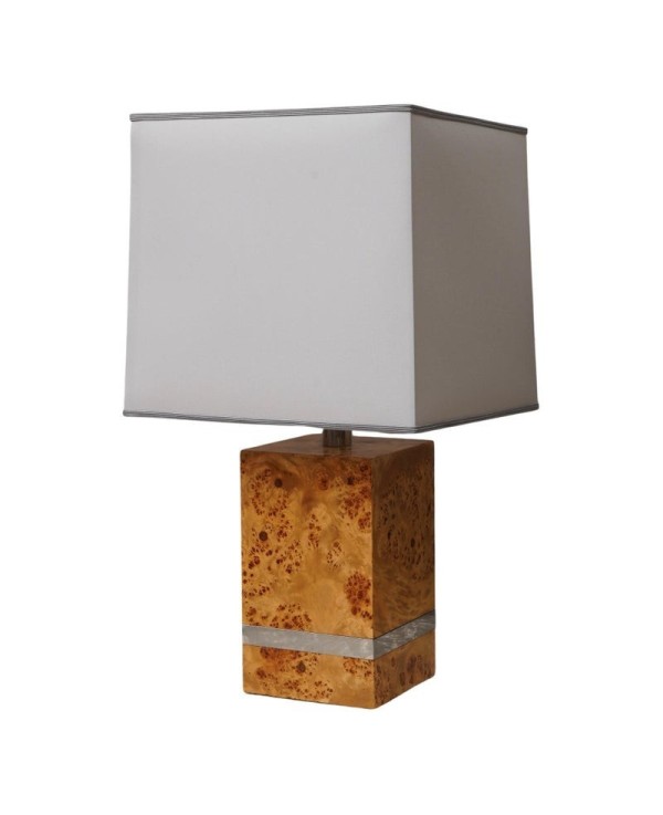 Tommaso Barbi Maple Wood Table Lamp, 1980