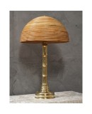 MidCentury Brass and Bamboo Table Lamp, 1990