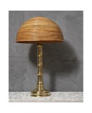 MidCentury Brass and Bamboo Table Lamp, 1990
