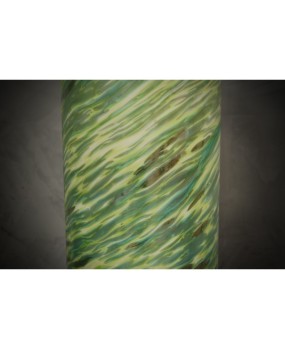 Murano Shades of Green and blu Glass Table Lamp, 1980