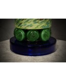 Murano Shades of Green and blu Glass Table Lamp, 1980 Murano Shades of Green and blu Glass Table Lamp, 1980