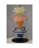 Vistosi Murano Orange Yellow and Blu Art Glass Color Table Lamp, 2006 Vistosi Murano Orange Yellow and Blu Art Glass Color Table Lamp, 2006