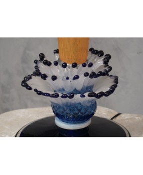 Vistosi Murano Orange Yellow and Blu Art Glass Color Table Lamp, 2006